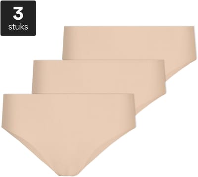 SNOCKS Hipsterslipje met Hoge Taille - Zachte Microvezels & Biologisch Katoen - Ondergoed Dames - Dames Ondergoed - Dames Onderbroeken - Dames Slips - 3 Stuks