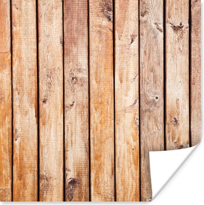 Poster Planken - Hout - Structuur - 100x100 cm XXL