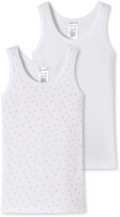 Schiesser Meisjes onderhemd 4 pack Kids Girls fijnrib Cotton