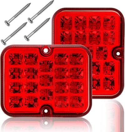 Rode LED mistachterlampen 12V 24V voor aanhanger
