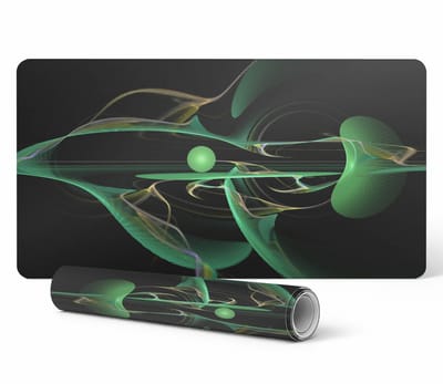 Beschermende mat voor kantoorwerkbladen, abstract golfpatroon, 100x50 cm