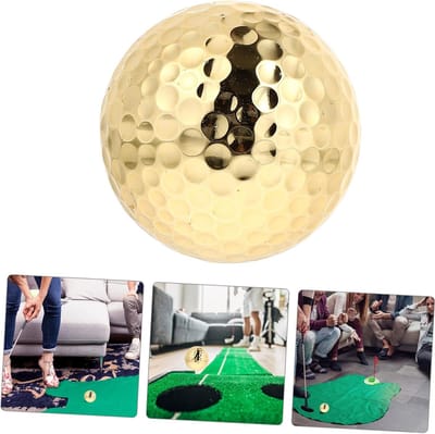Vergulde golfballen, draagbare gouden golfballen - golfaccessoires voor golfclubs, golfliefhebbers, beginners
