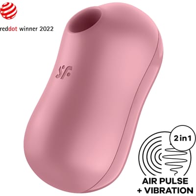 Satisfyer 'Cotton Candy', 8,5 cm, drukgolven en trillingen, speels design