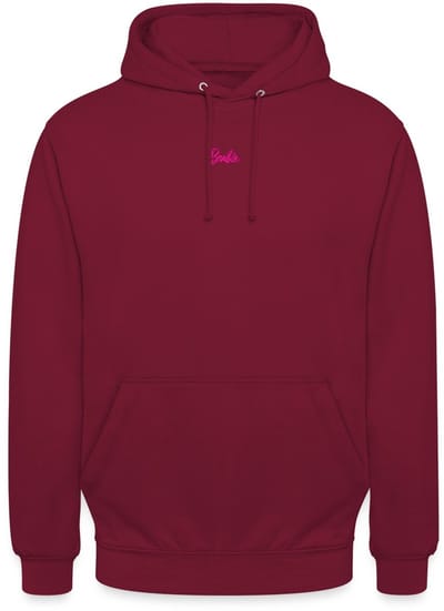 Barbie Logo Klein Borduurwerk Hoodie Unisex