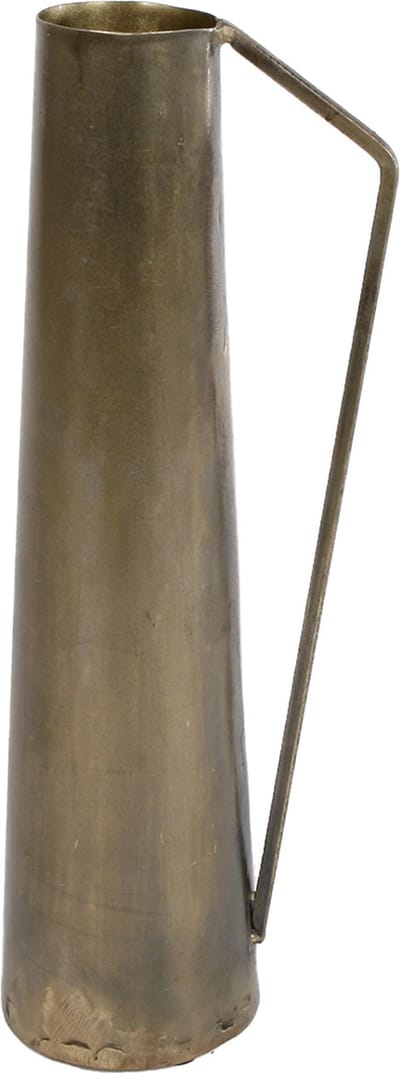 Kruik "Jade" L messing metaal 6x8x23cm