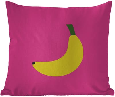 Buitenkussen Weerbestendig - Banaan - Geel - Fruit - 50x50 cm
