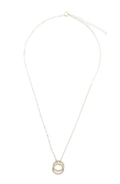 Behave Dames Kettinkje Zilverkleur met Ronde Hangertjes - Nikkelvrij en Handgemaakt - 40 cm