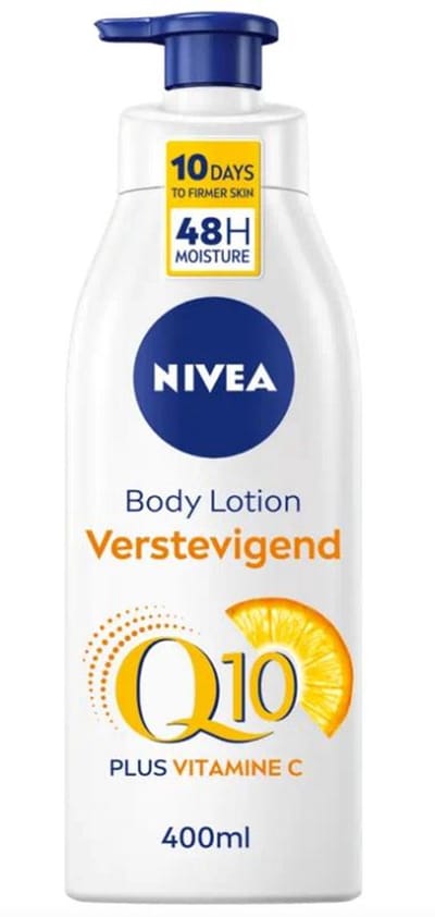 NIVEA Q10 Verstevigende Bodylotion met Pomp - Lotion met Vitamine C - Bodycrème - 72 uur Hydratatie - Voor Normale Huid - 400 ml