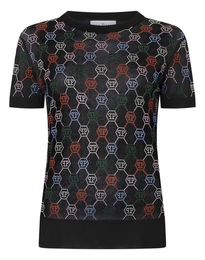 Knitted Sexy Pure Fit T-Shirt Multicolor Monogram