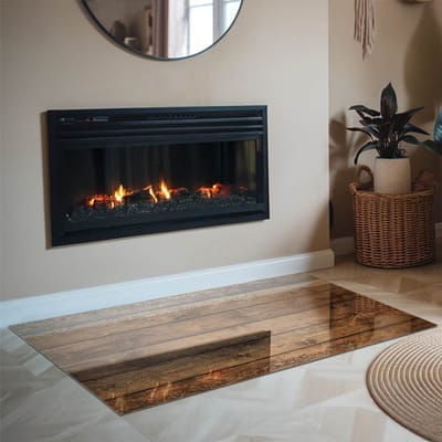 Coloray Vloerplaat Houtkachel - Plaat voor Onder Kachel - 120 cm x 80 cm - Kachel Vloerplaat - Bruin Vloerplaat Kachel - Vloerplaat Voor Kachel - Vloerplaat Openhaard - Houtkachel Accessoires - Plaat Kachel