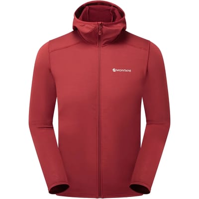 Montane Protium Lite Fleece Met Volledige Rits Rood L Man