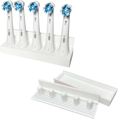 Oral-B iO Opzetborstelhouder - Wit - 5 Houders - Tandenborstelhouder - Tandenborstelhouders - Electrische Tandenborstelhouder - Inclusief Bevestiging