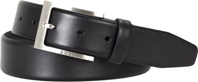 BOSS leren heren riem - zwart