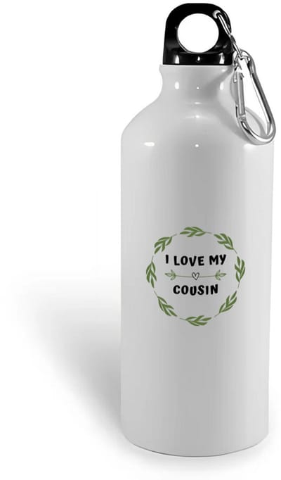 Hacebo® - I love my cousin waterfles - Neef - liefste neef - verjaardag - cadeautje voor neef - neef artikelen - kado - geschenk - water fles - 400ML