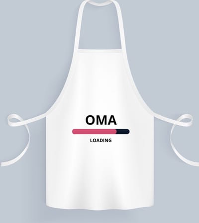 Akyol - oma loading Keukenschort - Oma - ochtendkoffie laden - verjaardagscadeau - verjaardag - cadeau - cadeautje voor oma - oma artikelen - kado - geschenk - gift - 82 bij 71 cm