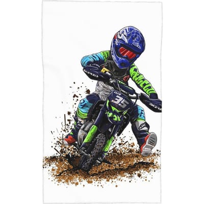 Motocross Dirt Bike Studios MX Rijder 35 Zachte Gezichtshanddoek Sneldrogend Zwembad Bad Katoenen Handdoeken Absorberend W30*H60(CM)
