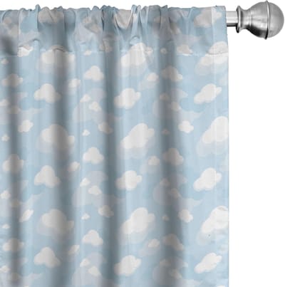 ABAKUHAUS Blauwe hemel – Voorhangen, 2x75x225 cm, microvezel, halve verduistering