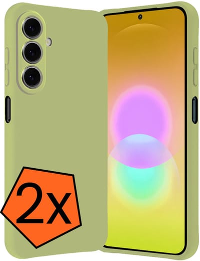 Hoes - 2 Stuks - Geschikt voor Samsung Galaxy A27 - Sterk & Shockproof - Case Siliconen - Back Cover - Telefoon Hoes - Groen