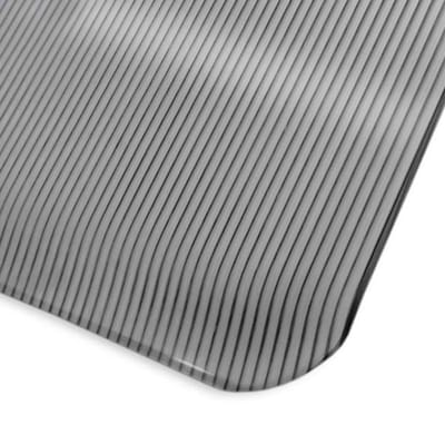 FLOORDIREKT Anti-vermoeidheidsmat - HeavyDuty Ripp - Werkplaatsmat - Grijs - 90 x 305 cm