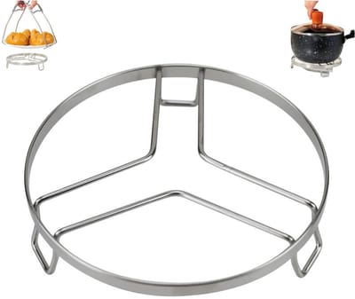 Stoomrek van roestvrij staal - Herbruikbaar stoomrek - Zilver - Koelrek voor stoom - Rond stoomrek van roestvrij staal - Functioneel stoom- en koelrek