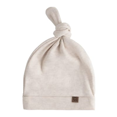 Baby's Only Knoopmutsje Melange - Warm Linen - 3-6 mnd - 100% ecologisch katoen - GOTS