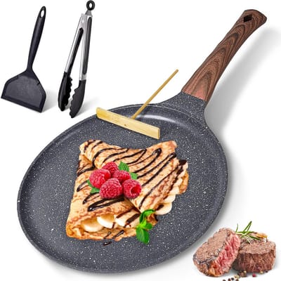 Grote Pannenkoekenpan 28 cm - Non-Stick Crêpe Pan zonder Plakken