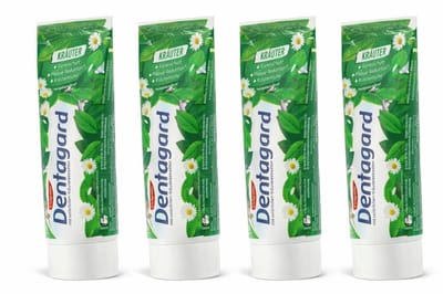 Dentagard Tandpasta Original – 4 x 75 ml – met Fluoride & Natuurlijke Kruiden – Bescherming tegen Tandplak en Cariës