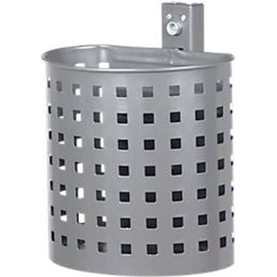 Wandafvalbak, 20 liter, Ø 330/230 x H 340 mm, geperforeerd, gepoedercoat