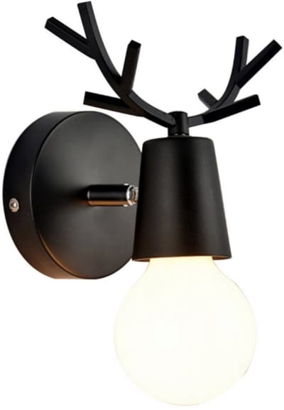 Wandlamp Slaapkamer Creatieve Geweien Wandverlichting Moderne Wandlampen voor Woonkamer Gang Zwart