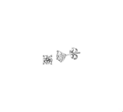 TFT Oorknoppen Zirkonia Zilver Gerhodineerd Glanzend