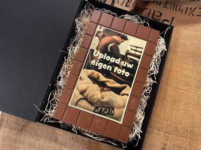 Callebaut chocoladetablet met eigen foto - Verjaardagscadeau - 2.25 KG