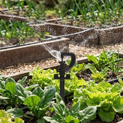 Micro Sproeiers - Water Sproeiers - Planten Water Geven - 360 Graden Draaibaar - 100 Stuks - Wit Grijs