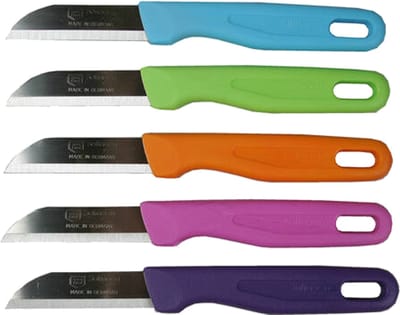 Solingen schilmesjes - multi kleuren - 2x stuks - 16 cm - Keukengerei - Aardappel schilmesjes