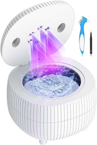 Ultrasone Reiniger - Sieradenreiniger Tandheelkunde - Hygiënisch Reinigen - 45 kHz Hoogfrequente Trilling - 200 ml - Wit