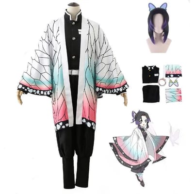 Costume Cosplay Démon Kochou Kanae Adulte Anime Kimetsu No Yaiba Shinobu Kochou Vêtements d'Halloween S gray