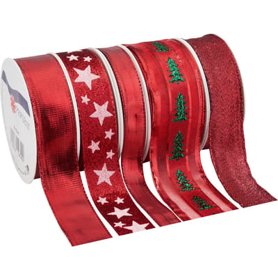 Cadeau lint "Kerstmis" - Rood