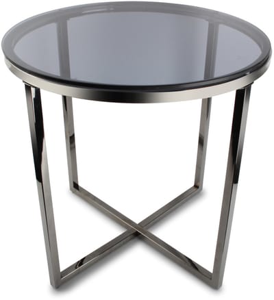 S|P Collection - Bijzettafel 55xH55cm zwart/smoked - Rama