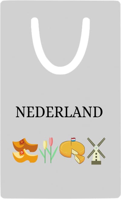 Hacebo® - Nederland metalen boekenlegger - Amsterdam - toeristen Nederlanders - Rood wit blauw - Holland - cadeau - kado Bladwijzer boekenleggers - 7.6 cm x 5cm
