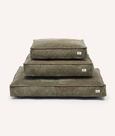 Comfortabele hondenmand van ribfluweel – Groen – Wasbaar, anti-slip & afritsbare hoes – Cuadra