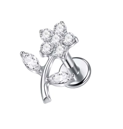 Maevi® Piercing voor Oor - Kleur: Zilver - Formaat: 12 x 6 MM - Titanium - Tragus / Kraakbeen / Helix / Conch - Oorpiercing - Piercing Sieraad - Hoge Kwaliteit - Labret Piercing - Luxe Sieraad - Oorbellen