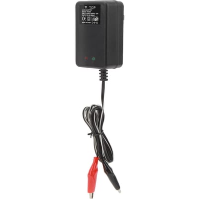 Acculader 12V 10W Draagbare Universele Oplader Adapter met Dubbele Klem voor Elektrische Fiets Scooter gray
