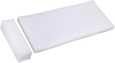 Plastic Mesh Vellen - Haakplaten - Handgemaakte Tassen - Duurzaam Breukvast - 10 Stuks - Wit