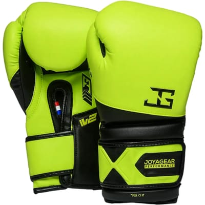Joyagear Performance Velcro Bokshandschoenen - Lime/Zwart (Beschikbaar in verschillende maten)