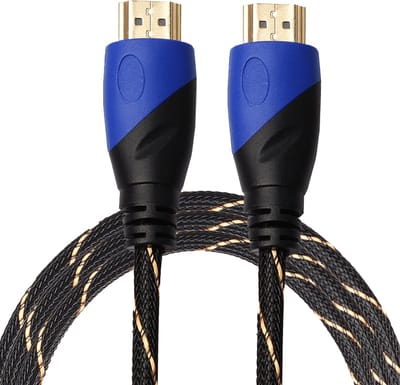 By Qubix - HDMI kabel 1.8 meter - HDMI 1.4 versie - High Speed - HDMI 19 Pin Male naar HDMI 19 Pin Male Connector Cable - Nylon black line