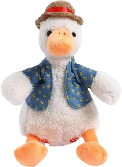 Interactieve Eend - Zingende Pop - Kind Vermaak - Spraakherkenning - 24 cm - Geel