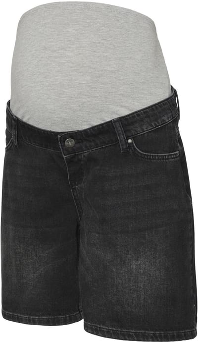 Mama Licious Denim shorts Regular fit Mid rise Short met 5 zakken