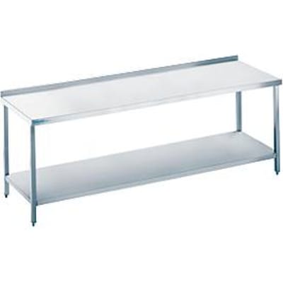 Werktafel van rvs met legbord, 850 x 700 x 2000 mm