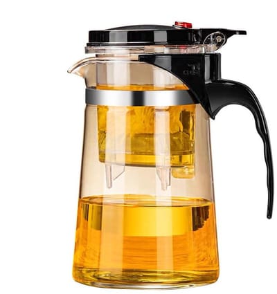 Glazen theepot met afneembaar theefilter – 750 ml – Ideaal voor het zetten van losse thee – Transparant en hittebestendig glas