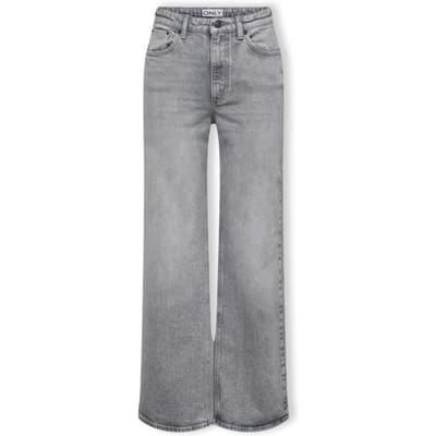 Kids ONLY Zomer jeans broek meisjes grijs - Wide Leg Fit - Kogjuicy