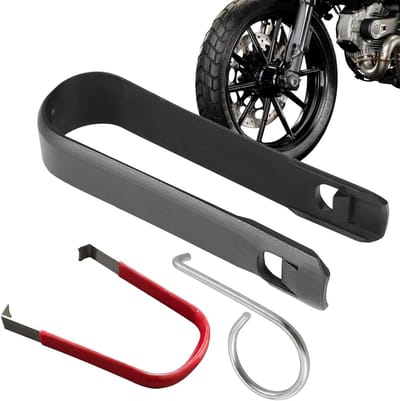 Wielmoer Verwijderaar - Kap Verwijderaar - Auto Onderhoud - U-vormig Ring Ontwerp - 3 Stuks Set - Zwart Rood